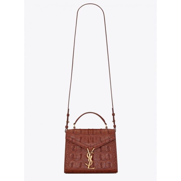 Replica YSL Cassandra Mini Bag - Caiman Leather, Brown