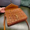 Best Replicas Bags - Replica YSL Cassandra Mini Bag - Caiman Leather, Brown Shop For Best Louis Vuitton LV Replica Bags With Cheap Price
