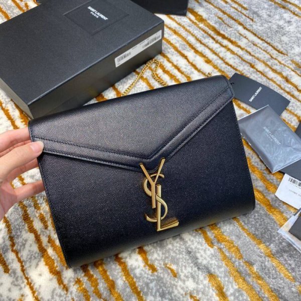 YSL Replica Cassandra Wallet On Chain - Grain Leather - Image 3