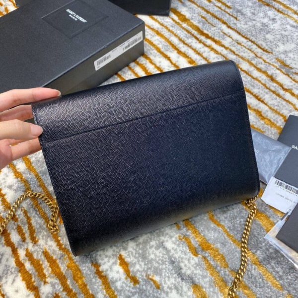 YSL Replica Cassandra Wallet On Chain - Grain Leather - Image 4