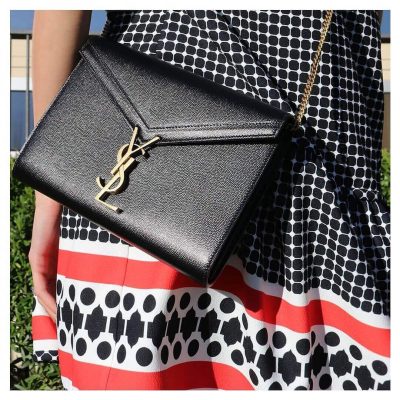 YSL Replica Cassandra Wallet On Chain - Grain Leather