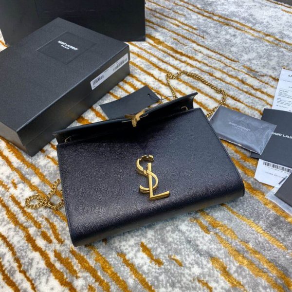 YSL Replica Cassandra Wallet On Chain - Grain Leather - Image 9