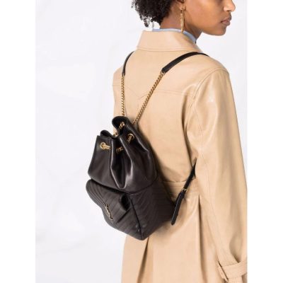 Replica YSL Joe Backpack - Black Lambskin 672609