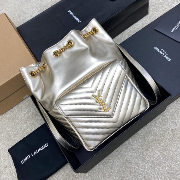 Replica YSL Joe Backpack in Champagne Gold Lambskin - Image 11