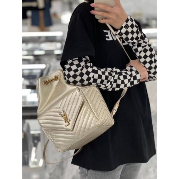 Replica YSL Joe Backpack in Champagne Gold Lambskin - Image 6