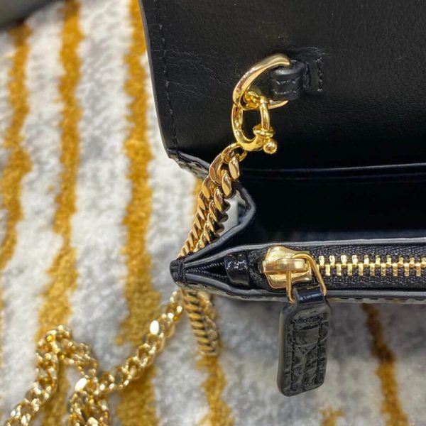 Replica YSL Kate Chain Wallet - Crocodile Embossed Leather - Image 11