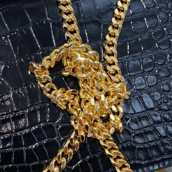 Replica YSL Kate Chain Wallet - Crocodile Embossed Leather - Image 13