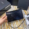 Best Replicas Bags - Replica YSL Kate Chain Wallet - Crocodile Embossed Leather Shop For Best Louis Vuitton LV Replica Bags With Cheap Price