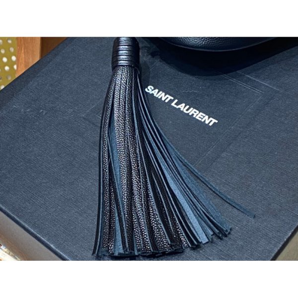 Replica YSL Lou Mini Camera Bag in Black Grain Leather - Image 13