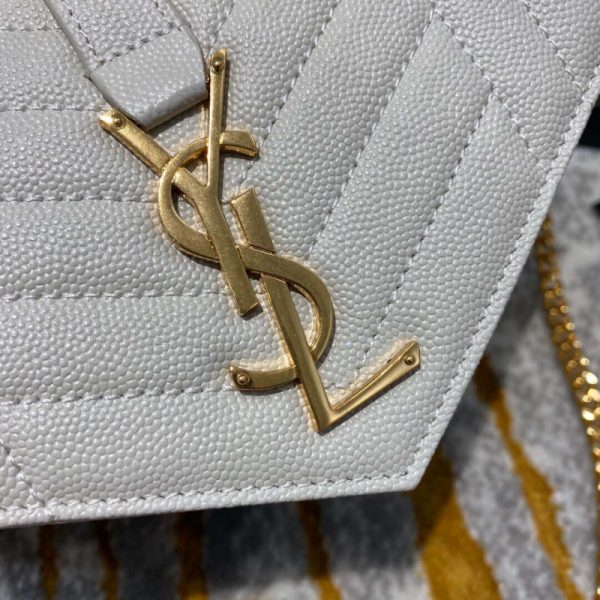 Replica YSL Monogram Chain Wallet - Mix Matelasse Leather - Image 13