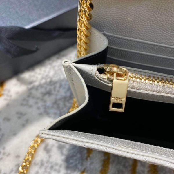 Replica YSL Monogram Chain Wallet - Mix Matelasse Leather - Image 15