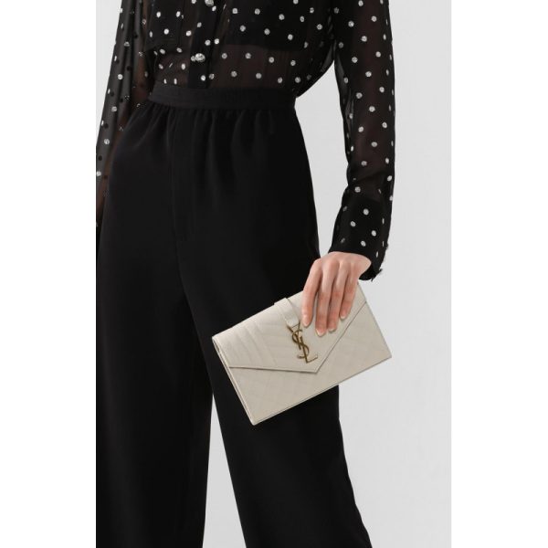 Replica YSL Monogram Chain Wallet - Mix Matelasse Leather - Image 4