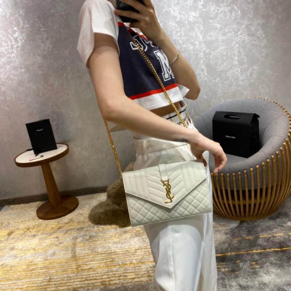 Replica YSL Monogram Chain Wallet - Mix Matelasse Leather - Image 6