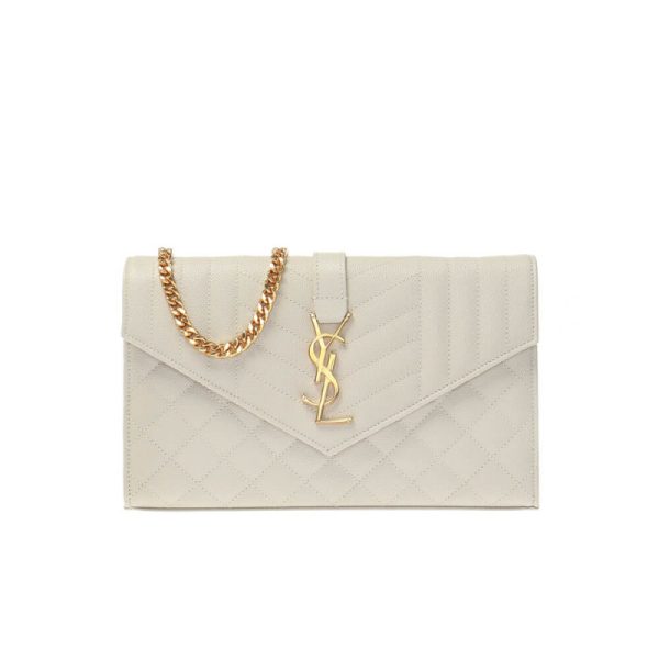 Replica YSL Monogram Chain Wallet - Mix Matelasse Leather
