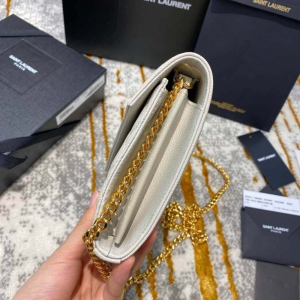 Replica YSL Monogram Chain Wallet - Mix Matelasse Leather - Image 9