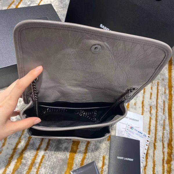 YSL Replica Niki Baby Crinkled Leather Bag - Image 6
