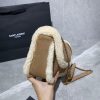 Best Replicas Bags - YSL Niki Mini Shearling-Trimmed Nubuck Shoulder Bag Shop For Best Louis Vuitton LV Replica Bags With Cheap Price