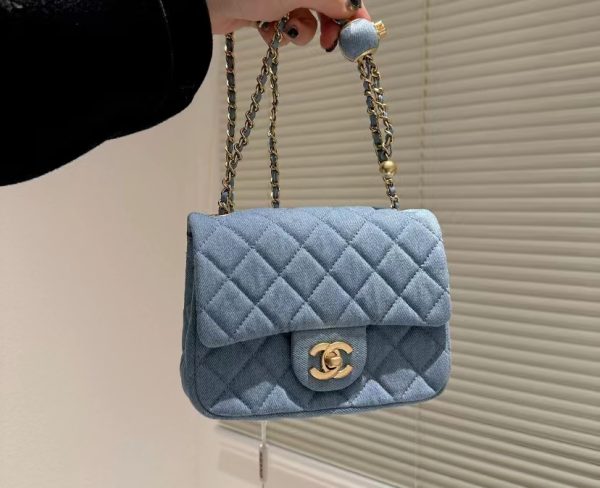 Chanel Velvet Strass Charm Mini Flap Bag - Replica AS1786