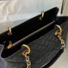 Best Replicas Bags - Chanel Quilted Caviar Grand Shopping Tote Replica - Black A50995 Shop For Best Louis Vuitton LV Replica Bags With Cheap Price