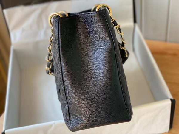 Chanel Quilted Caviar Grand Shopping Tote Replica - Black A50995 - Image 5