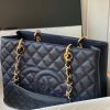 Best Replicas Bags - Chanel Quilted Caviar Grand Shopping Tote Replica - Black A50995 Shop For Best Louis Vuitton LV Replica Bags With Cheap Price