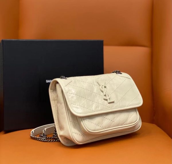YSL Niki Mini Quilted Glossed-Leather Shoulder Bag - Image 4