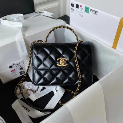 Chanel Mini Flap Replica Bag w/ Top Handle - Style As3886
