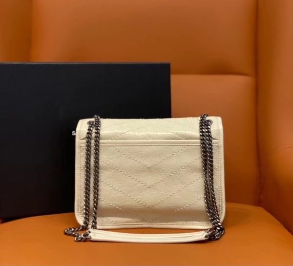 YSL Niki Mini Quilted Glossed-Leather Shoulder Bag - Image 3