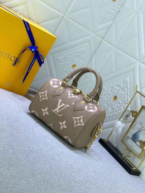 LV Speedy Bandoulière 20 Bicolor Monogram Empreinte Replica - Image 6