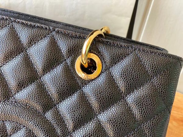Chanel Quilted Caviar Grand Shopping Tote Replica - Black A50995 - Image 6
