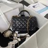 Best Replicas Bags - Black Replica Chanel Lambskin Mini Flap Bag w/ Top Handle AS2431 Shop For Best Louis Vuitton LV Replica Bags With Cheap Price