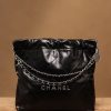 Best Replicas Bags - Black Chanel 22 Replica w/ Silver Metal Chain – Stylish & Elegant Shop For Best Louis Vuitton LV Replica Bags With Cheap Price