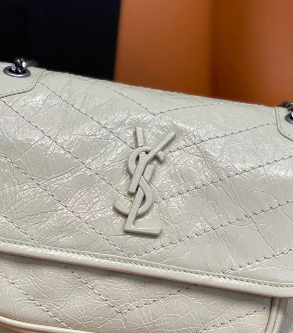 YSL Niki Mini Quilted Glossed-Leather Shoulder Bag - Image 2
