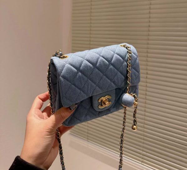 Chanel Velvet Strass Charm Mini Flap Bag - Replica AS1786 - Image 4