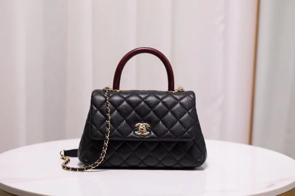 Chanel Coco Handle Replica - Red, 24x14x10cm - A92990