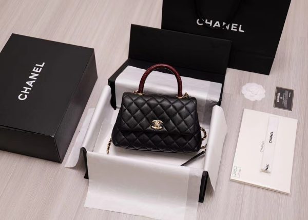 Chanel Coco Handle Replica - Red, 24x14x10cm - A92990 - Image 9