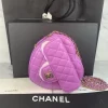 Best Replicas Bags - Replica Chanel Heart Zip Coin Purse 22S Purple/Black Ap2786 Shop For Best Louis Vuitton LV Replica Bags With Cheap Price