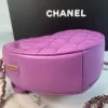 Best Replicas Bags - Replica Chanel Heart Zip Coin Purse 22S Purple/Black Ap2786 Shop For Best Louis Vuitton LV Replica Bags With Cheap Price