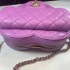 Best Replicas Bags - Replica Chanel Heart Zip Coin Purse 22S Purple/Black Ap2786 Shop For Best Louis Vuitton LV Replica Bags With Cheap Price