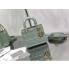 Best Replicas Bags - Replica Lady Dior ABCDior Bag - Ethereal Green Lambskin Shop For Best Louis Vuitton LV Replica Bags With Cheap Price