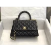Best Replicas Bags - Replica Chanel Coco Handle Bag - Black, 24x14x10cm Shop For Best Louis Vuitton LV Replica Bags With Cheap Price