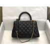 Best Replicas Bags - Replica Chanel Coco Handle Bag - Black, 24x14x10cm Shop For Best Louis Vuitton LV Replica Bags With Cheap Price