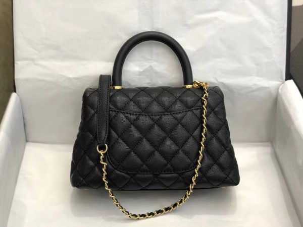 Replica Chanel Coco Handle Bag - Black, 24x14x10cm - Image 2