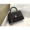 Best Replicas Bags - Replica Chanel Coco Handle Bag - Black, 24x14x10cm Shop For Best Louis Vuitton LV Replica Bags With Cheap Price