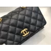 Best Replicas Bags - Replica Chanel Coco Handle Bag - Black, 24x14x10cm Shop For Best Louis Vuitton LV Replica Bags With Cheap Price
