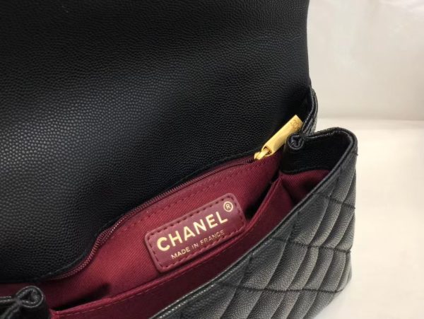 Replica Chanel Coco Handle Bag - Black, 24x14x10cm - Image 6