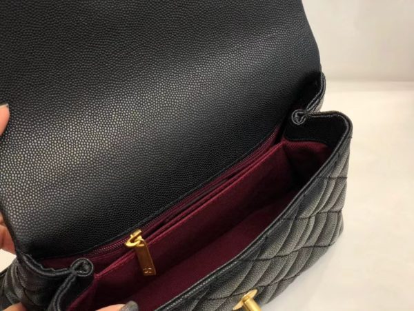 Replica Chanel Coco Handle Bag - Black, 24x14x10cm - Image 7