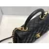 Best Replicas Bags - Replica Chanel Coco Handle Bag - Black, 24x14x10cm Shop For Best Louis Vuitton LV Replica Bags With Cheap Price
