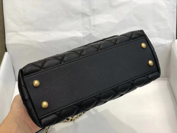 Replica Chanel Coco Handle Bag - Black, 24x14x10cm - Image 9