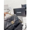 Best Replicas Bags - Chanel 19 Replica Lamb Leather Black Shoulder Bag Shop For Best Louis Vuitton LV Replica Bags With Cheap Price
